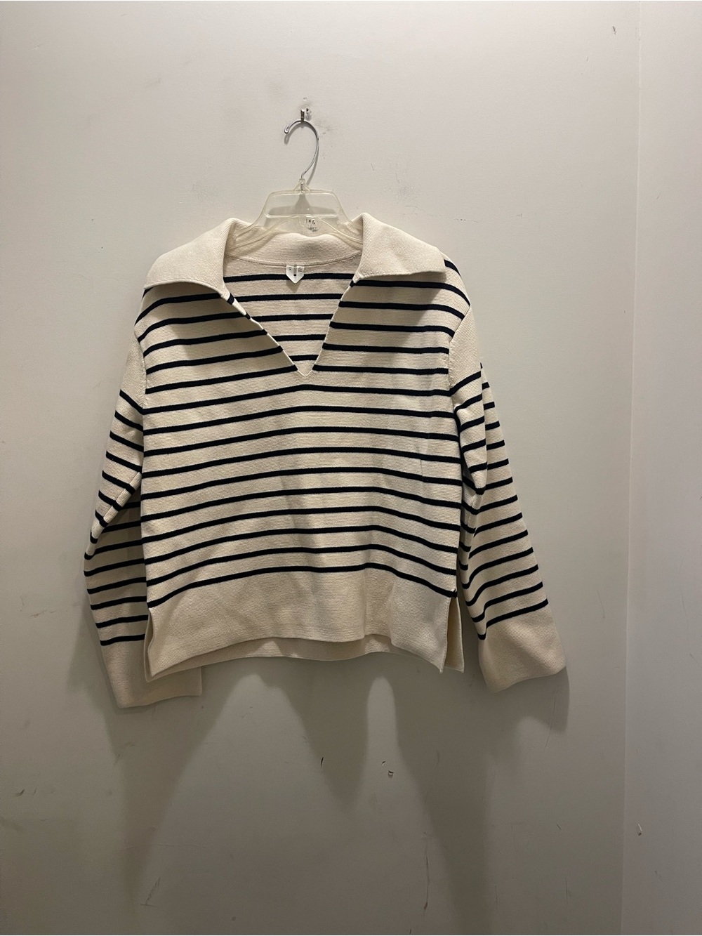 ARKET Stripe Shawl Collar Cardigan